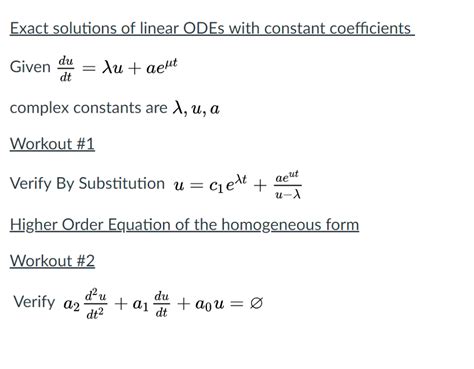 Image result for Linear ODEs Solutions