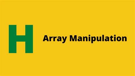 Image result for Array Journey HackerRank Solution C