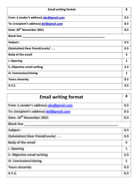 Image result for Email Writing Format Example