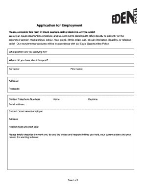 Fillable Online Application Form 2008 - Eden Court Fax Email Print ...