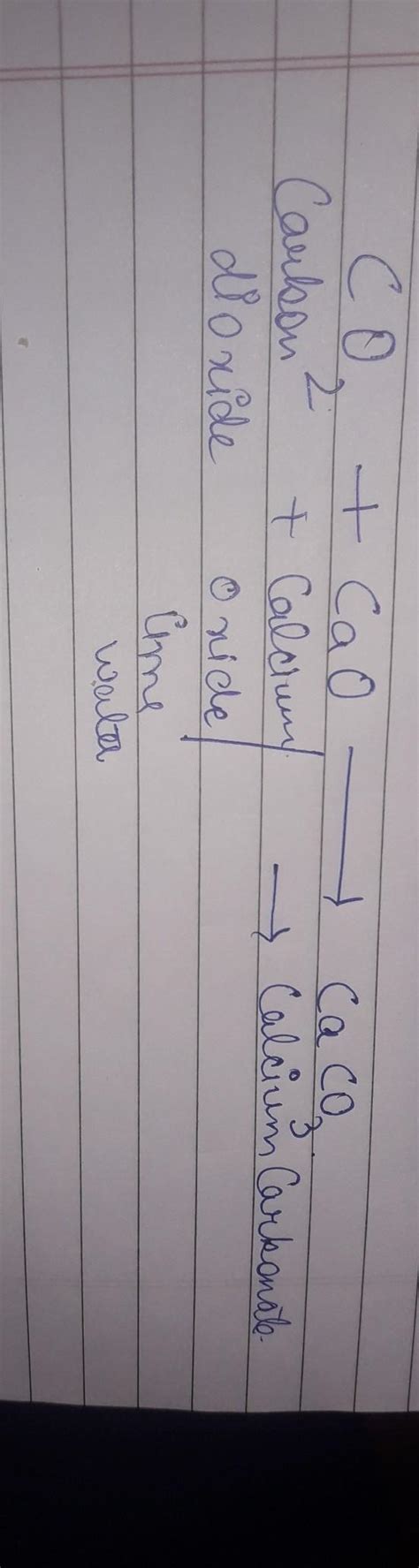 write a balanced equation for Carbon dioxide gas when passed through ...