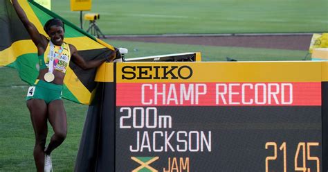 Watch: Shericka Jackson runs second fastest women’s 200m time in ...
