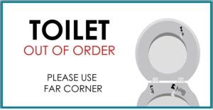 EurekaDesigns Poster Toilet Out Of Order Paper Print, Rolled Paper ...