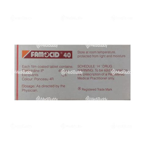 Famocid 40 Tablet: Price, Uses, Side Effects & How to Use - MediBuddy