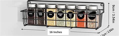 Craftize Mstore Iron Wall Mounted Spices Rack Organizer, Hanging Spice ...