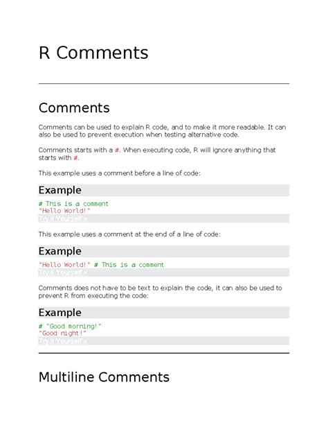 Vectors notes - R Comments PreviousNext Comments Comments can be used ...