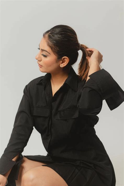Mini Black Shirt Dress - Formal Fitted Cotton Dress – Nolabels