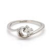 Curvy Platinum Solitaire Ring for Women JL PT 510