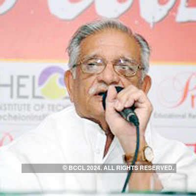 Gulzar during a press meet on 'Mera Kuch Samaan...Celebrating Gulzar ...