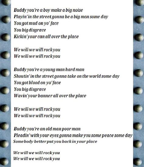 Queen We Will Rock You Lyrics and Freddie Mercury Biography | HubPages