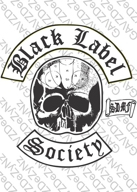 2X Black-label-society Band, Skull and Bls. Print Ready Vinyl, Vector ...