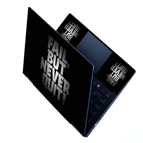 Full Panel Laptop Skin - Fail But Never Quit – SkinsLegend