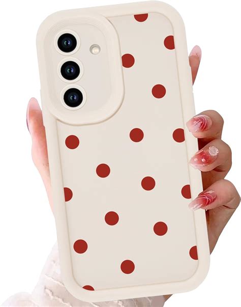 Amazon.com: Aesthetics Red Polka Dot Phone Case for Samsung Galaxy ...
