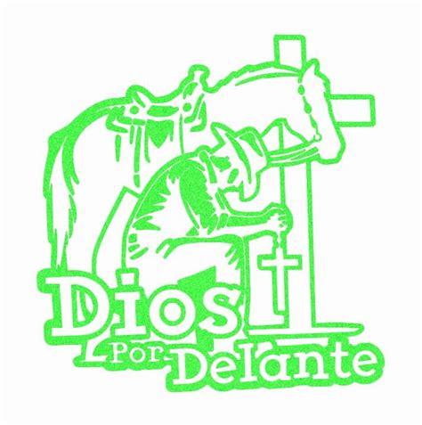 Radiant Dios Por Delante Vaquero Vinyl Decal Sticker UV & Waterproof ...