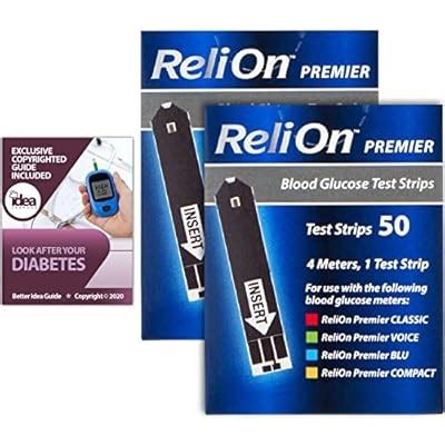 IdeaShopUSA Relion Premier Blood Glucose Test Strips 50ct 2 Pack India ...