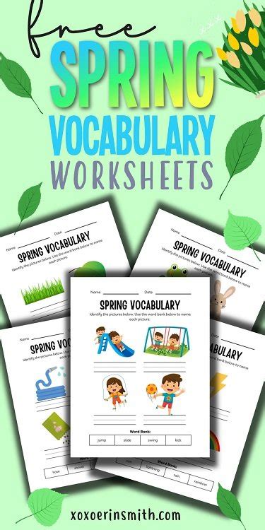 Image result for Spring Vocabulary Worksheet PDF