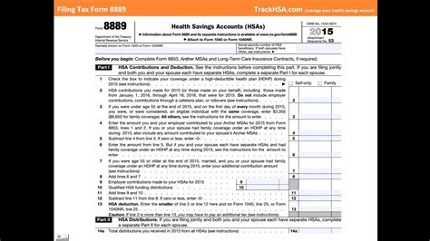 How to file HSA tax Form 8889 | Tax forms, Health savings account ...