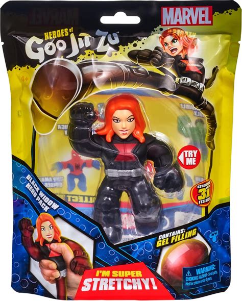 Buy Heroes of Goo Jit Zu Marvel Hero Pack. Black Widow - Squishy 4.5 ...