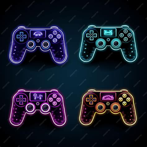 Premium Photo | Neon Design of Game Controller Icon Emoji With Playful ...