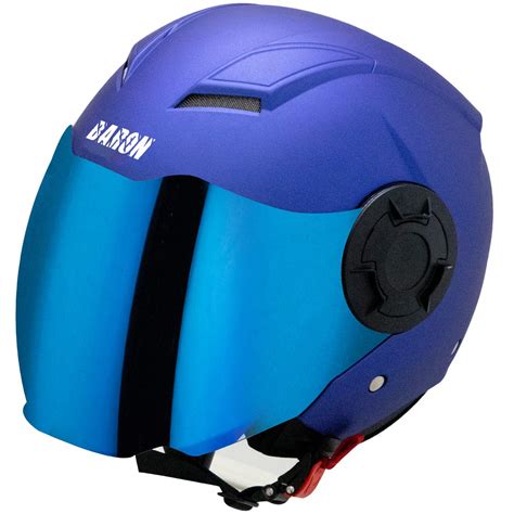 Steelbird SBH-31 Baron ISI Certified Open Face Helmet (Medium 580 MM ...