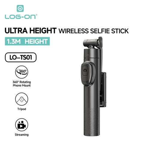 Promo LOG ON WIRELESS SELFIE STICK 130 CM ULTRA HEIGHT LO-TS01 TONGSIS ...