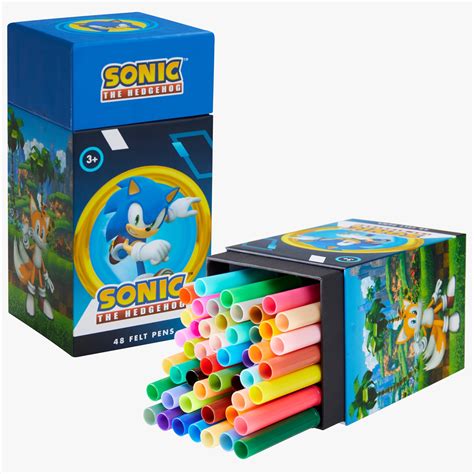 Amazon.com: Sonic The Hedgehog 48 Colouring Pens for Kids Colouring for ...