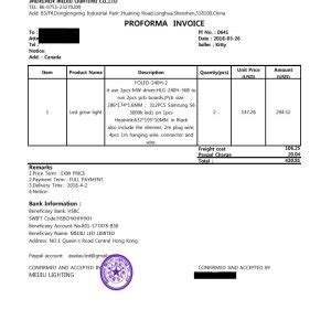 Image result for LED Strip Invoice