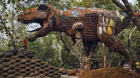 Waste to Art Park: Dinosaurs from Scrap is Open - DelhiSnap