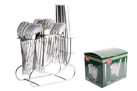 Shapes Koko Gleen 24 Pieces Stainless Steel Cutlery Set of Spoons and ...