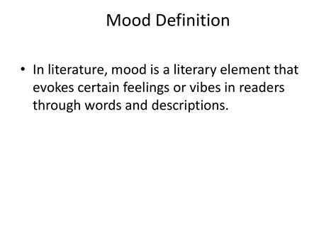Mood In Literature Definition