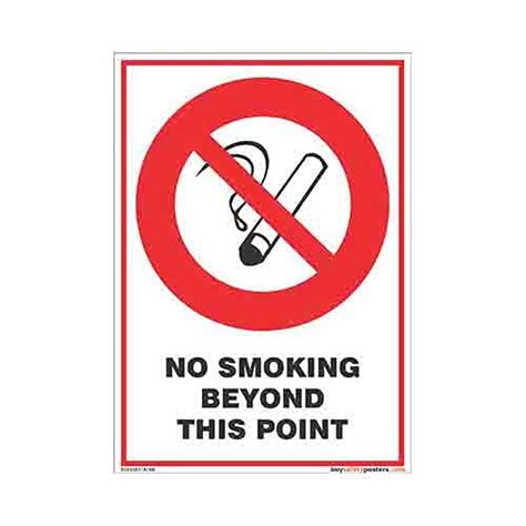 Buy buysafetys.com - No Smoking Signage In English - PVC Sticker ...