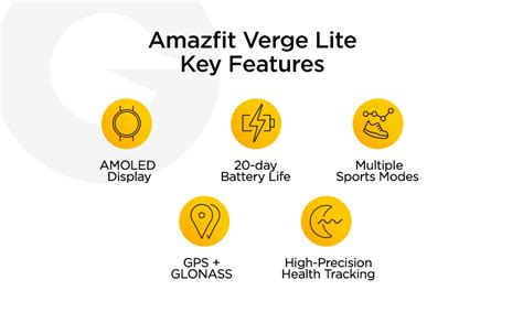 Amazon.in: Buy HUAMI AMAZFIT Verge Lite Smartwatch (Shark Grey) Online ...