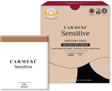 Carmesi Sensitive - Sanitary Pads for Rash-Free Periods (10 XXL ...