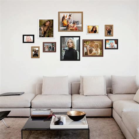 Buy POKYCSZ 8x10 picture frames Set of 4 with HD Glass,Oak Wooden ...