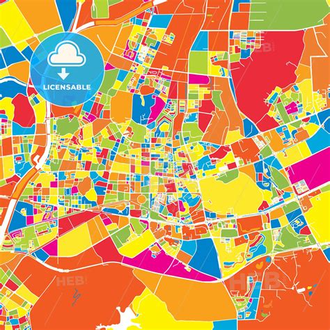 Zhongshan, China, Colorful Vector Map – HEBSTREITS