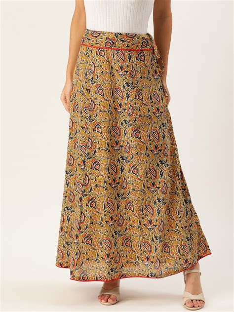 MUSTARD KALAMKARI SKIRT