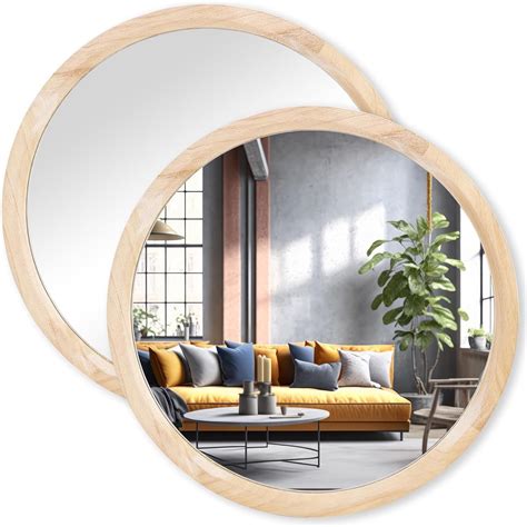 Amazon.com: MAGFLERUM 17 Inch Round Wall Mirror Set of 2, Small Round ...