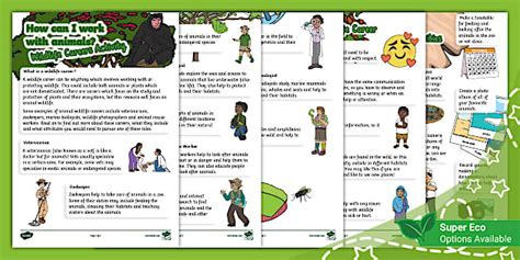 How can I work with animals? Wildlife Careers Activity Pack