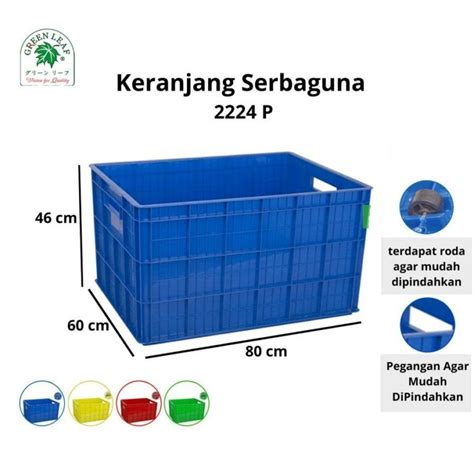 BOX CONTAINER PLASTIK INDUSTRI 140 LITER GL 2224 P + RODA