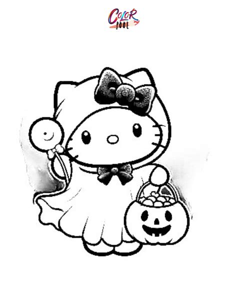 Hello Kitty Zombie Halloween Coloring Pages Free Printable Zombies 2
