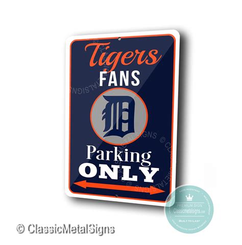 Tigers Parking Only Sign | Detroit Tigers | MLB Tigers Gifts