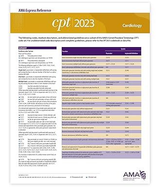 Buy CPT 2023 Express Reference Coding Card: Cardiology Book Online at ...