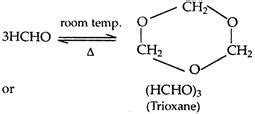 At room temperature, formaldehyde changes to: - Tardigrade