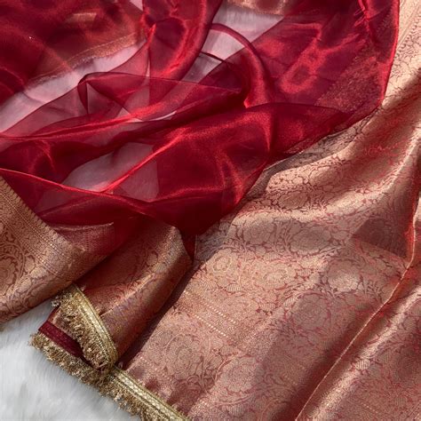 Bridal Red Pure Tissue Silk Saree with Gotta Patti PTGP-02 – ZAIRA