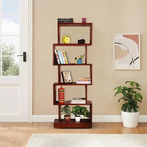 Affinity Wood Book Shelf (Brown) – DZYN Furnitures
