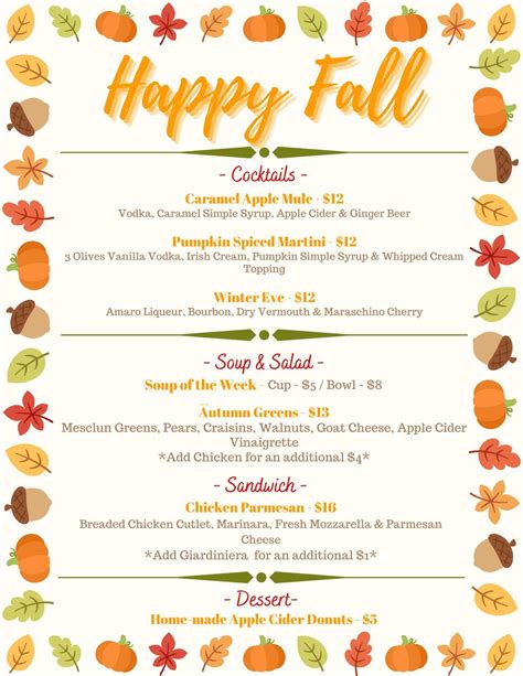 Fall Specialty Menu at Easy Street Pizza, 2922 W Irving Park Road ...