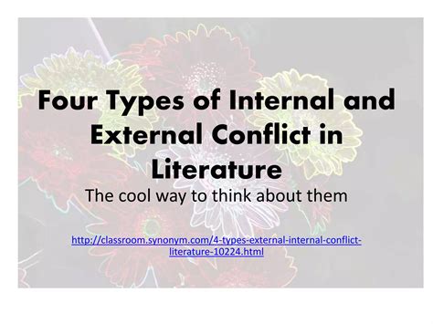 Four types of internal and external conflict in Literature | PPTX