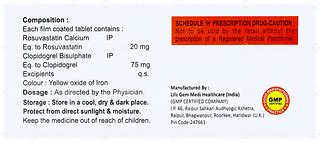 Clopica Rv 20 Tablet 10 - Uses, Side Effects, Dosage, Price | Truemeds