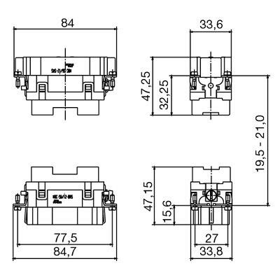Contact insert (industry plug-in connectors) | HDC S6 12 SAS | 1790000000