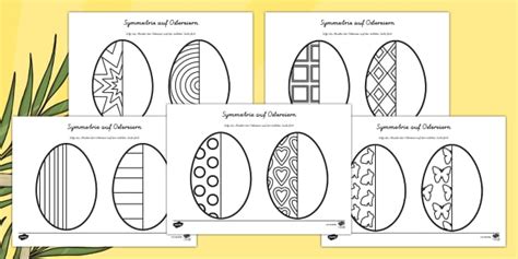 Symmetrie auf Ostereiern - German Activity Sheet - Twinkl